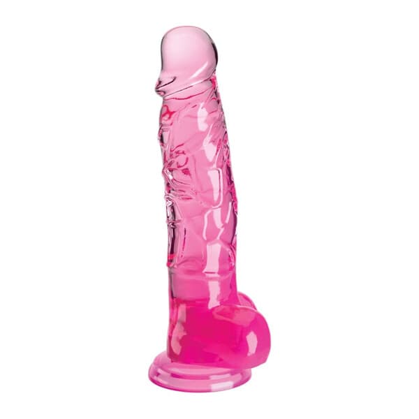Дилдо с тестиси King Cock Clear 20 см