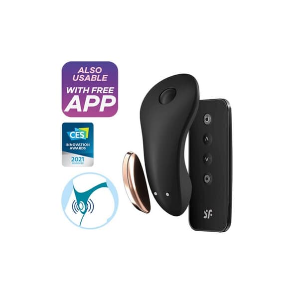 Vibrator with magnetic attachment for underwear